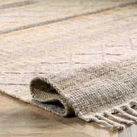 Nuloom Geometric Stripes Nge1408A Beige Area Rug