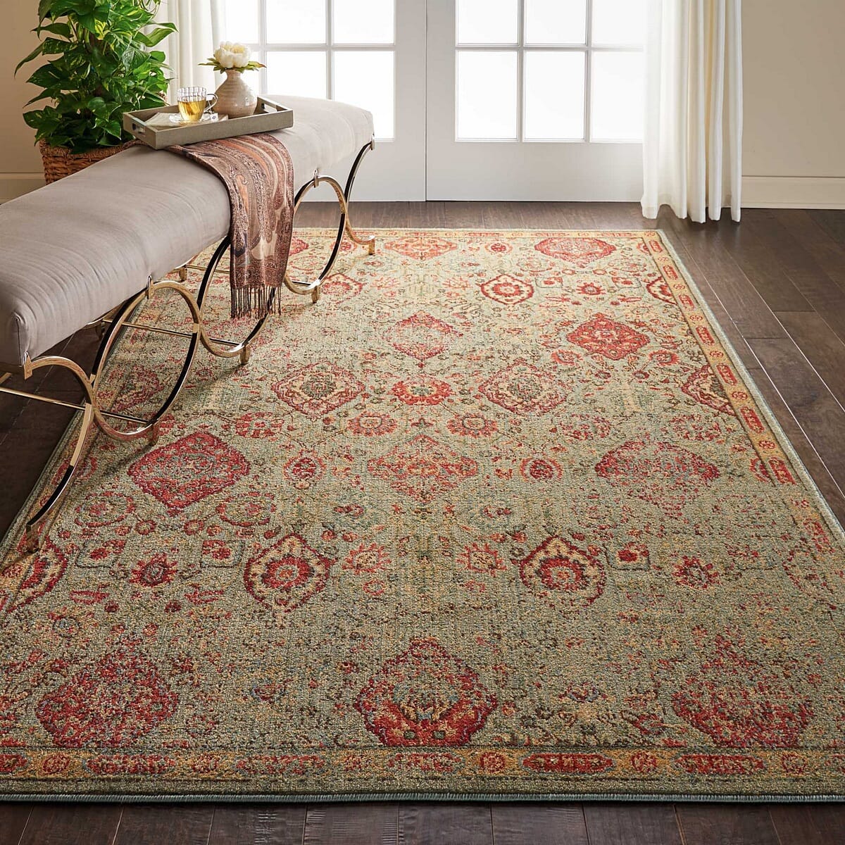 Nourison Somerset St90 Light Green Area Rug