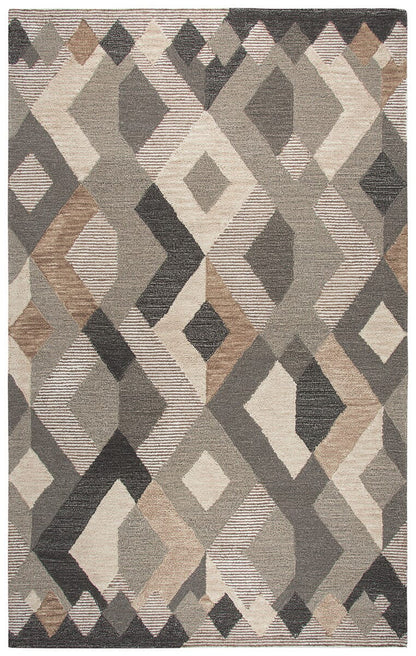 Rizzy Idyllic Id926A Natural, Tan, Brown, Dark Brown Geometric Area Rug