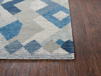 Rizzy Idyllic Id928A Natural, Blue, Dark Blue, Gray Geometric Area Rug