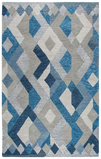 Rizzy Idyllic Id928A Natural, Blue, Dark Blue, Gray Geometric Area Rug