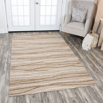 Rizzy Idyllic Id969A Natural, Brown, Medium Brown Geometric Area Rug