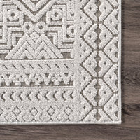 Nuloom Valerie Textured Tribal Nva3547A Gray Area Rug