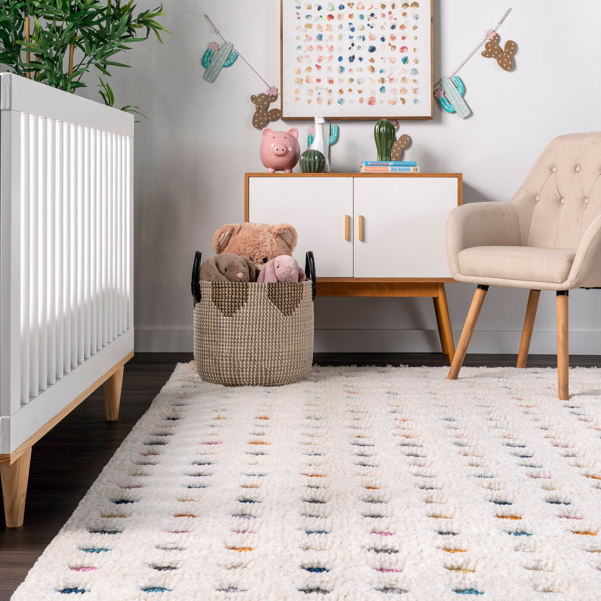 Nuloom Behati Polka Dot Nbe2984A Beige Area Rug