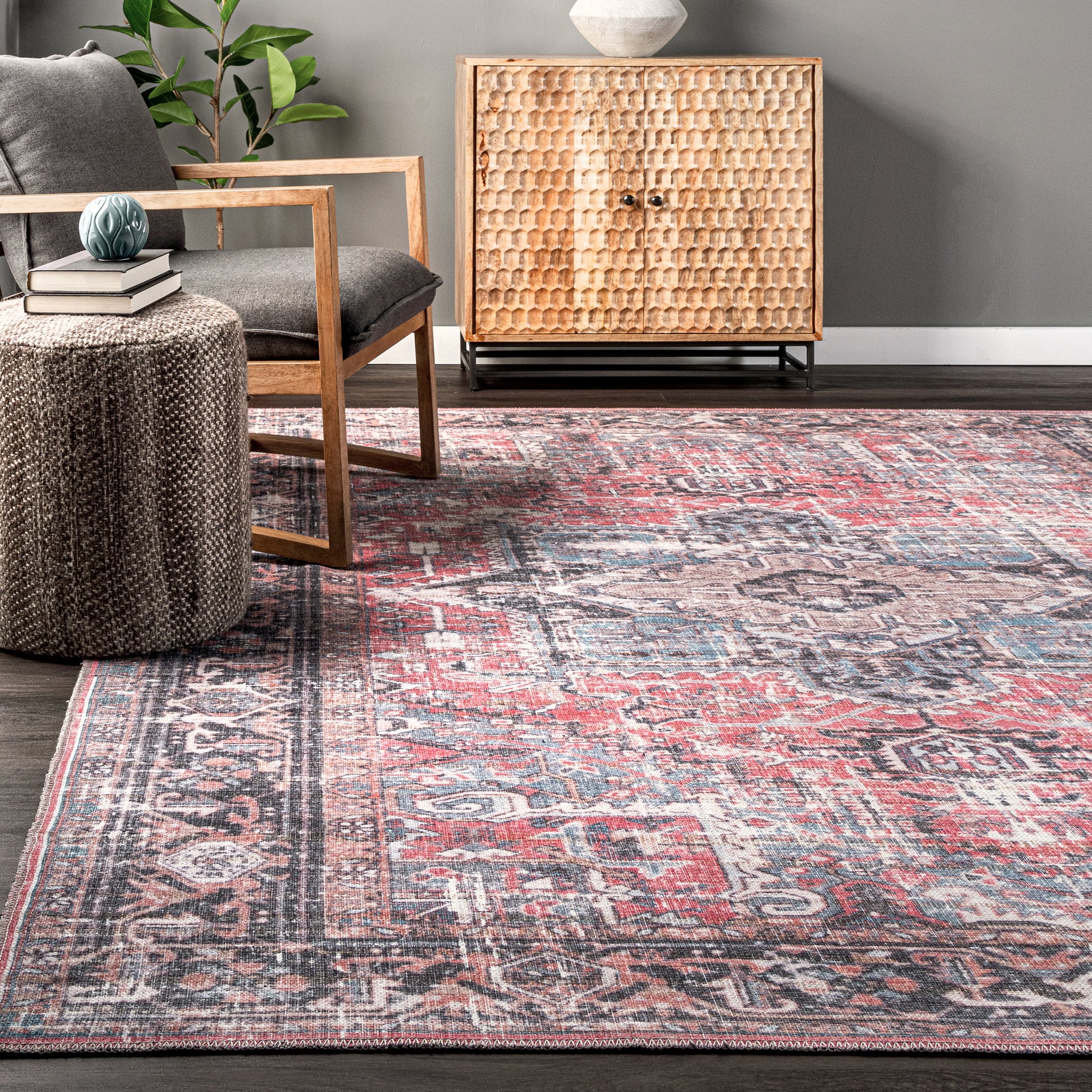 AreaRugs.com Wavaj Nwa1234A Rust Area Rug