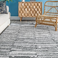 Nuloom Striped Breanne Nst1513A Gray Area Rug