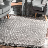 Nuloom Wylie Honeycomb Rug Nwy1375D Gray Area Rug