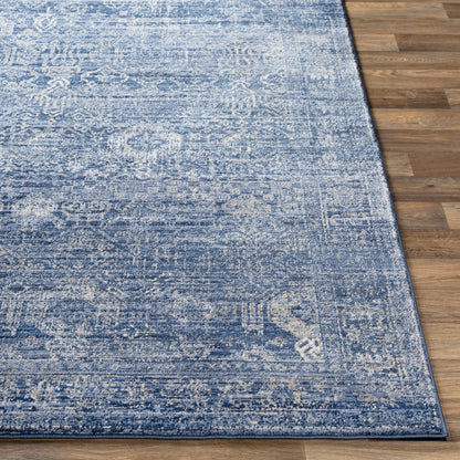 Surya Indigo Igo-2300 Navy, Bright Blue, Medium Gray, Tan Area Rug