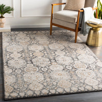 Surya Indigo Igo-2307 Black, Medium Gray, Charcoal, Tan Area Rug