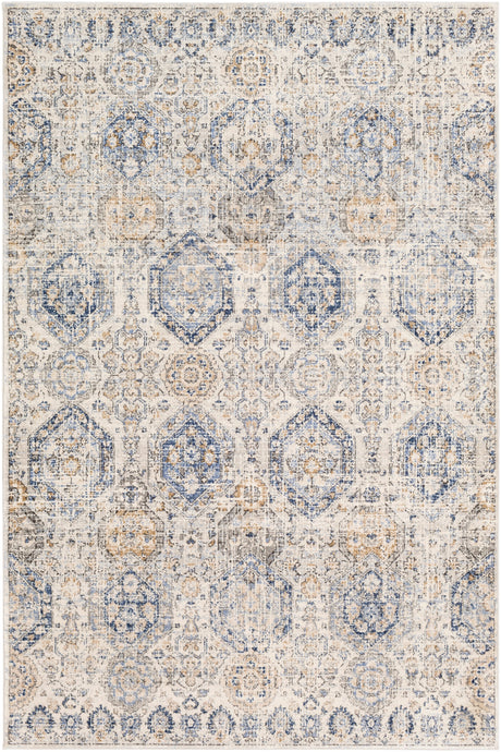 Surya Indigo Igo-2308 Bright Blue, Navy, Tan, Charcoal Rugs.