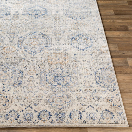 Surya Indigo Igo-2308 Bright Blue, Navy, Tan, Charcoal Rugs.