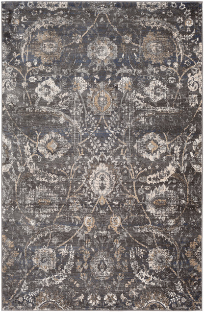 Surya Indigo Igo-2317 Black, Charcoal, Tan, Beige Area Rug