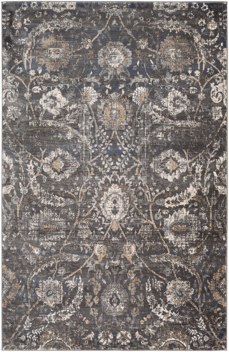 Surya Indigo Igo-2317 Black, Charcoal, Tan, Beige Rugs.