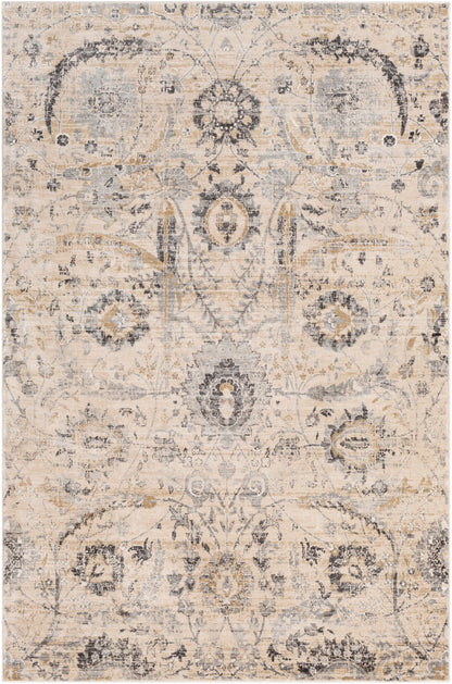 Surya Indigo Igo-2319 Charcoal, Beige, Black, Medium Gray Area Rug