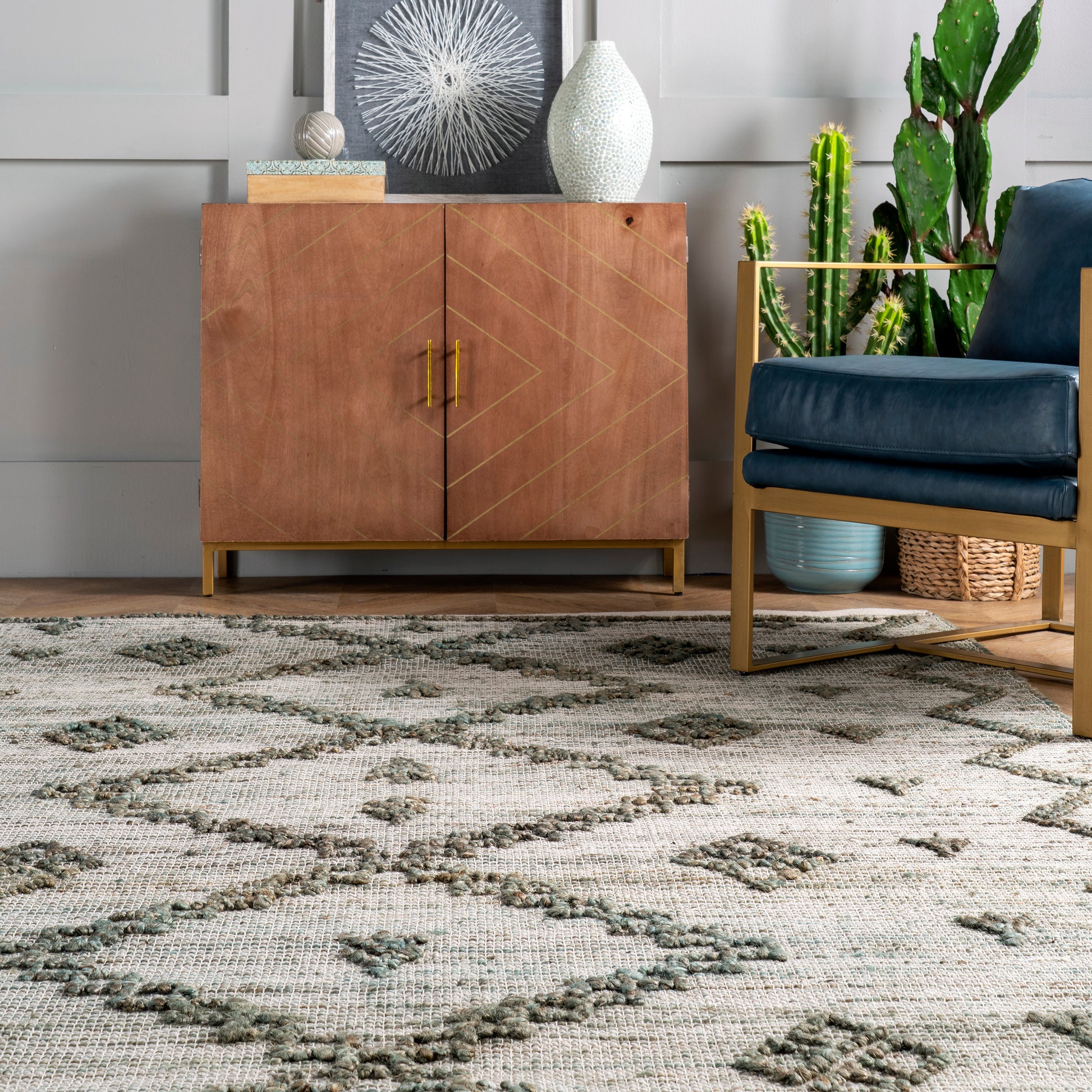 Nuloom Julianne Moroccan Nju3307B Light Gray Area Rug