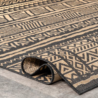 Nuloom Abbey Tribal Nab1799D Charcoal Area Rug