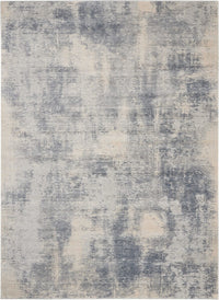 Nourison Rustic Textures Rus02 Blue / Ivory Organic / Abstract Area Rug