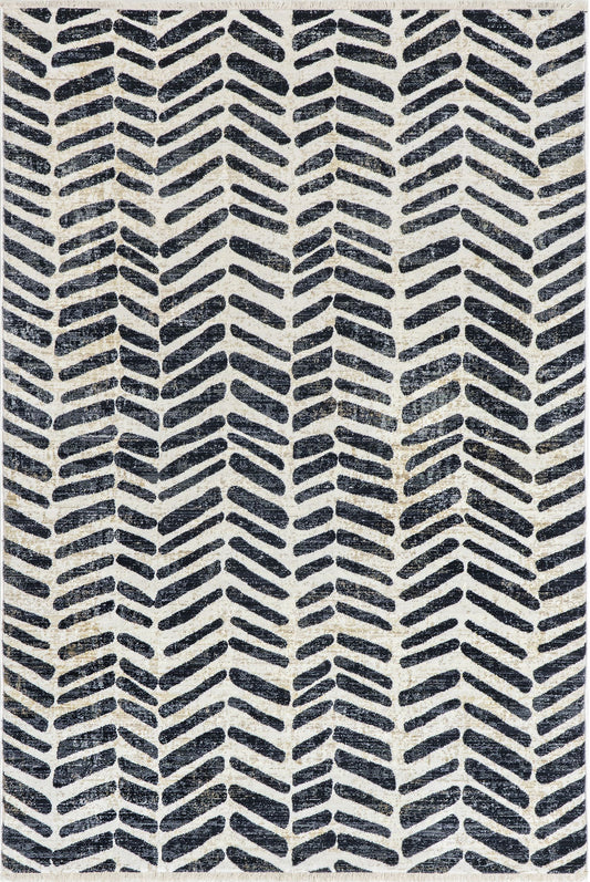 Nuloom Elly Transitional Herringbone Nel1546A Beige Area Rug