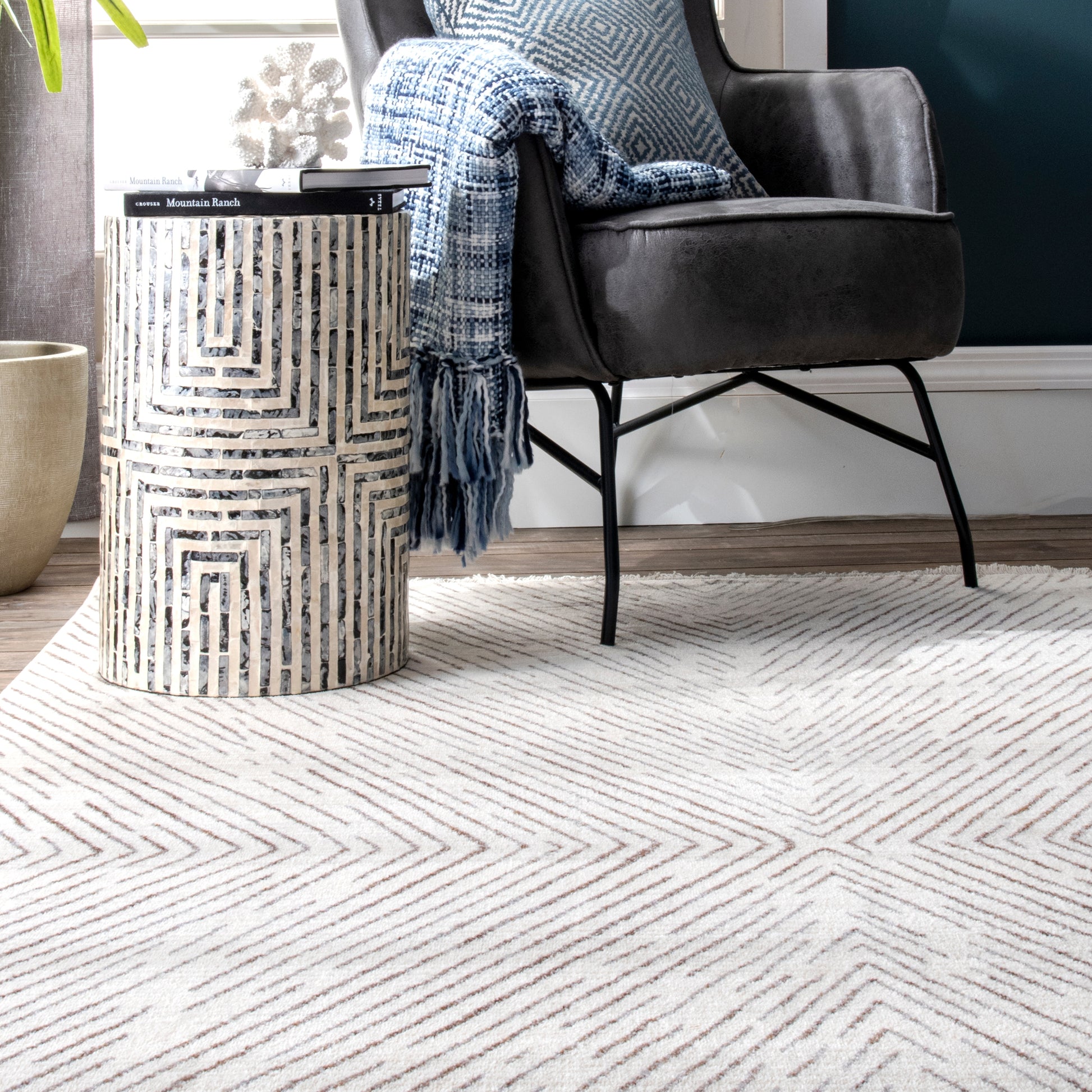 Nuloom Jazlyn Broken Chevrons Nja2134A Beige Area Rug