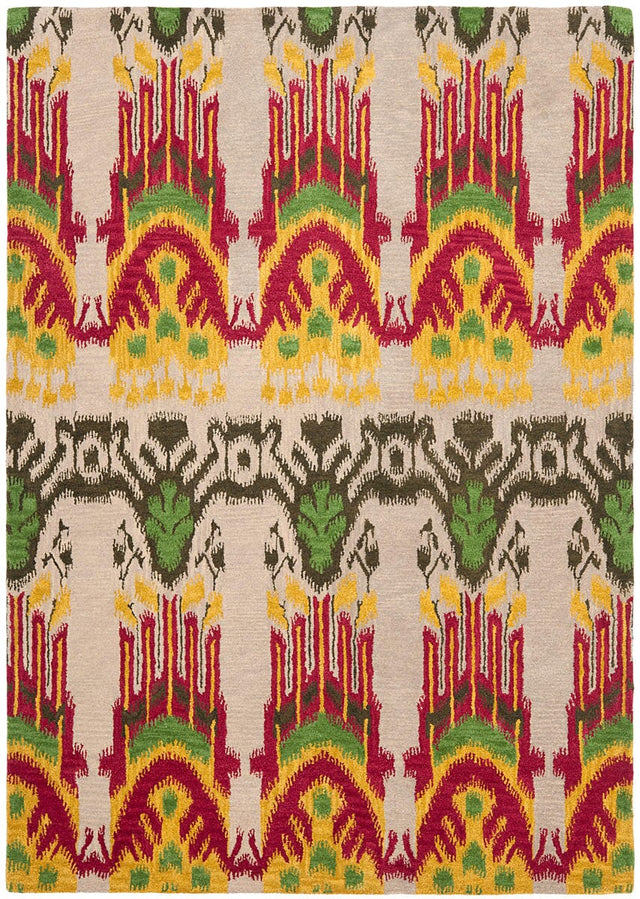 Safavieh Ikat Ikt464A Beige / Yellow Rugs.