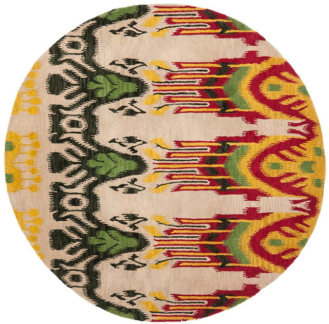 Safavieh Ikat Ikt464A Beige / Yellow Rugs.