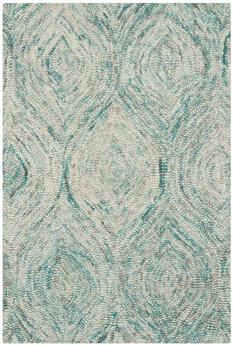 Safavieh Ikat Ikt631A Ivory / Sea Blue Rugs.