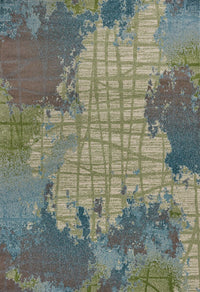 KAS Illusions 6207 Visions Green / Blue Organic / Abstract Area Rug
