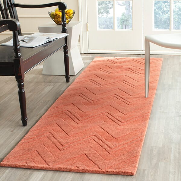 Safavieh Impressions Im398A Peach Chevron Area Rug