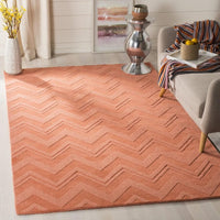 Safavieh Impressions Im398A Peach Chevron Area Rug