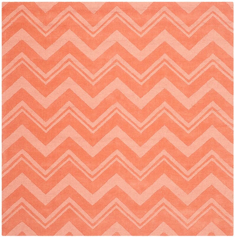 Safavieh Impressions Im398A Peach Chevron Area Rug