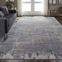 Nourison Rustic Textures Rus06 Grey / Beige Organic / Abstract Area Rug