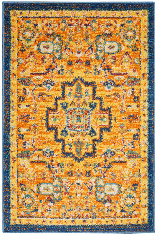 Nourison Allur Alr04 Orange Multicolor Area Rug