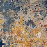 Surya Imola Iml-1006 Dark Blue, Denim, Burnt Orange, Saffron Rugs.