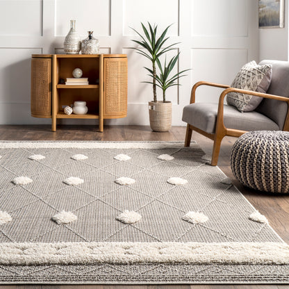 Nuloom Paola Dotted Npa3006A Gray Area Rug