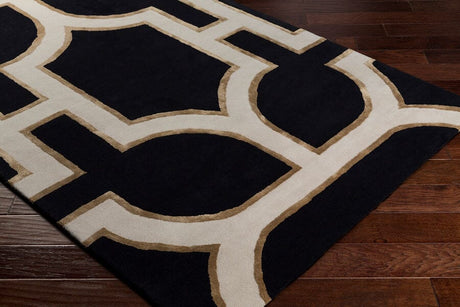 Surya Intermezzo Ine-1000 Black, Cream, Tan Rugs.