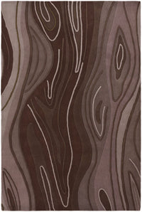 Chandra Inhabit Inh21616 Dark Brown Organic / Abstract Area Rug