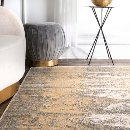 Nuloom Abstract Leora Nab1596A Gold Area Rug