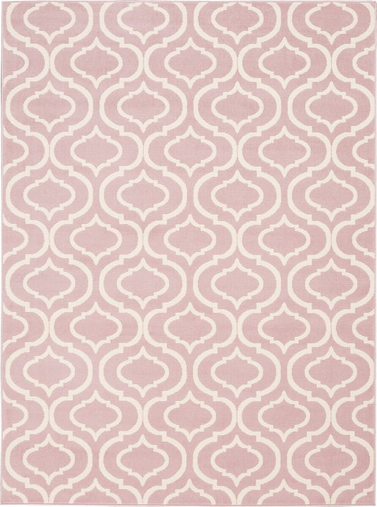 Nourison Jubilant Jub19 Pink Geometric Area Rug