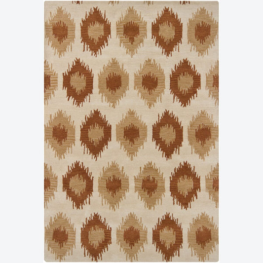 Chandra Chancery Int-13403 Brown Southwestern Area Rug