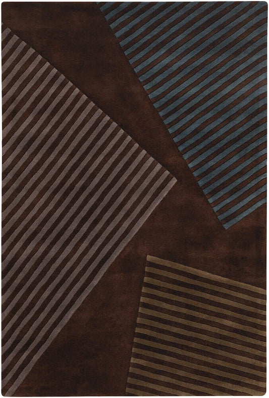 Chandra Chancery Int-13429 Brown Geometric Area Rug