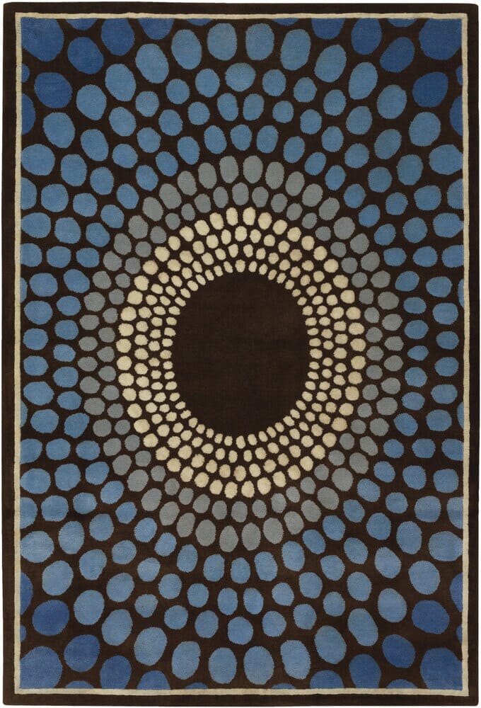 Chandra Chancery Int-13440 Blue Geometric Area Rug