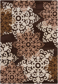 Chandra Chancery Int-13453 Brown Geometric Area Rug