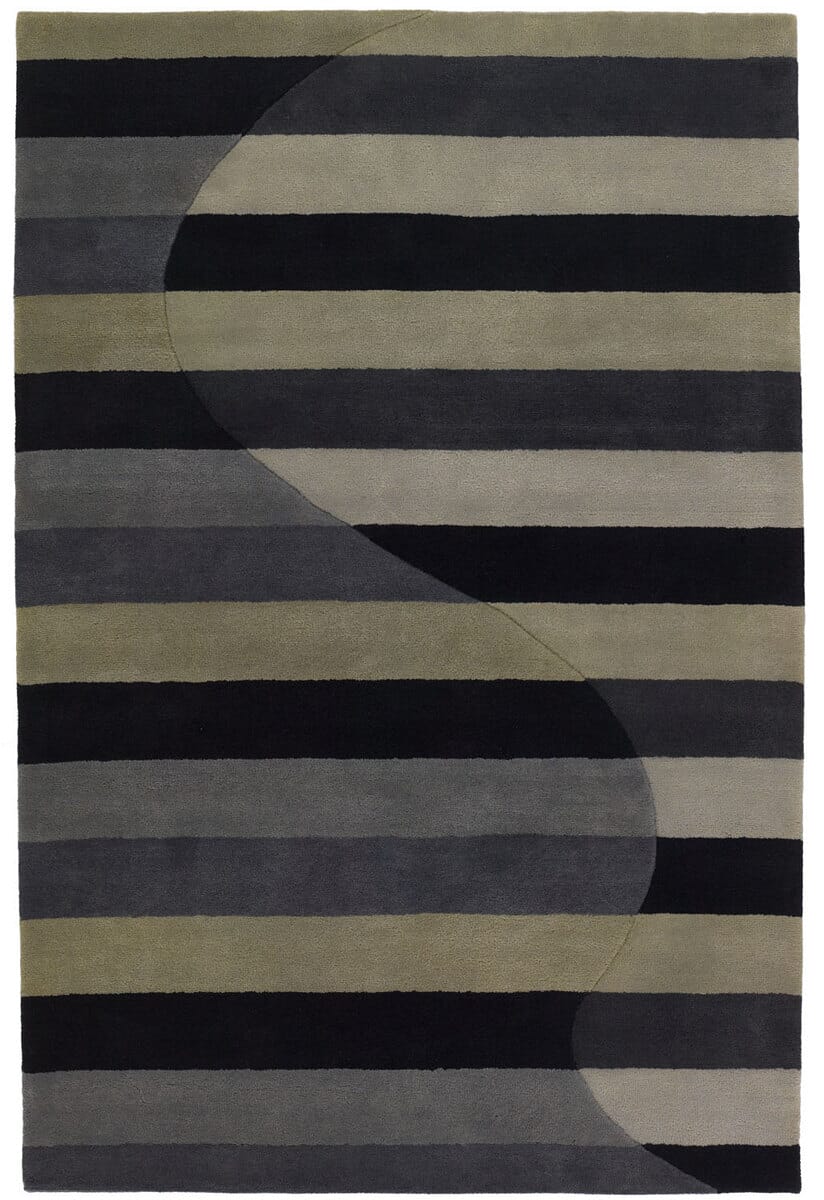 Chandra Chancery Int-13460 Grey Striped Area Rug