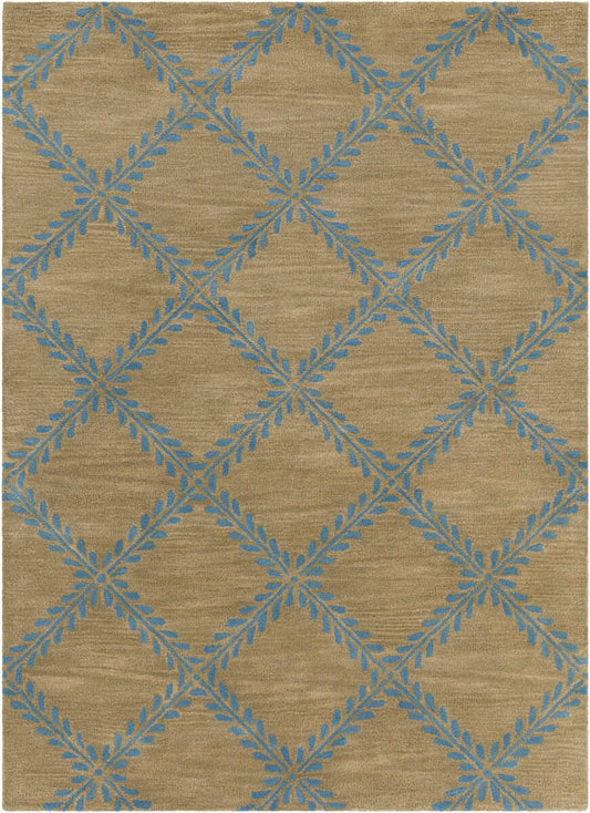 Chandra Int Int-30090 Blue / Tan Geometric Area Rug