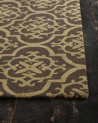 Chandra Int Int-30091 Tan / Brown Damask Area Rug