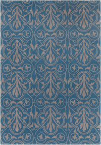 Chandra Int Int-30094 Blue / Grey Damask Area Rug