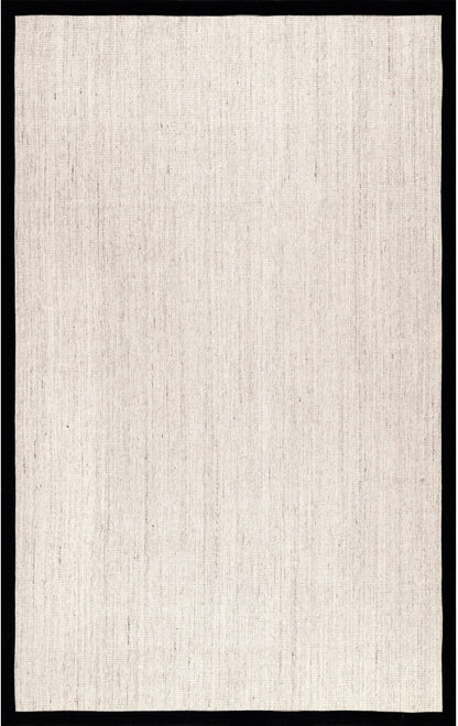 Nuloom Bordered Maryjo Sisal Nbo3631B Black Area Rug