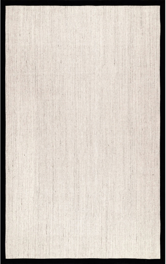 Nuloom Bordered Maryjo Sisal Nbo3631B Black Area Rug