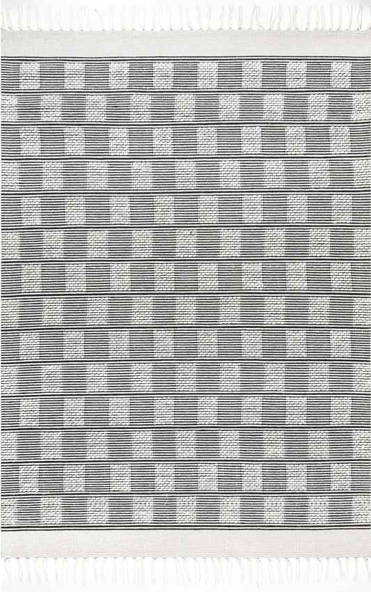 Nuloom Katharine Check Nka3280A Gray Area Rug