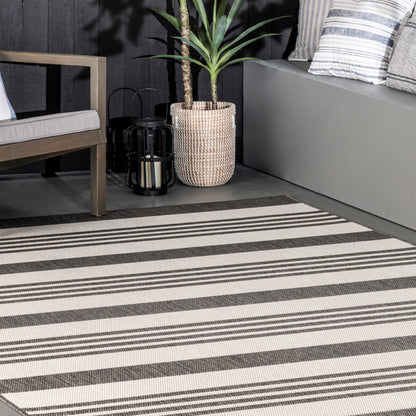 Nuloom Robin Multi Stripe Nro2866C Light Gray Area Rug